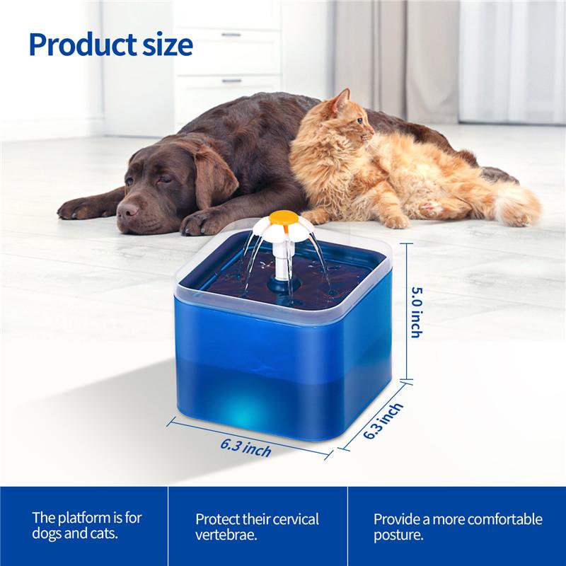 Automatic Cats and Dogs Water Fountain with LED Lighting USB Pet Water Dispenser with Recirculate Filtring for Pet Feeder