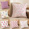 Girls Heart Spring Floral Ins Style Pillow Case Comfort Sofa Bed Silky elegant Invisible zipper Decorative cushion cover