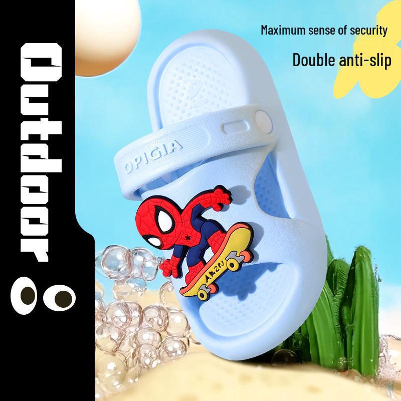 Детские клоги из ЭВА, лето 2025: Нескользящие толстоподошвенные сандалии для мальчиков