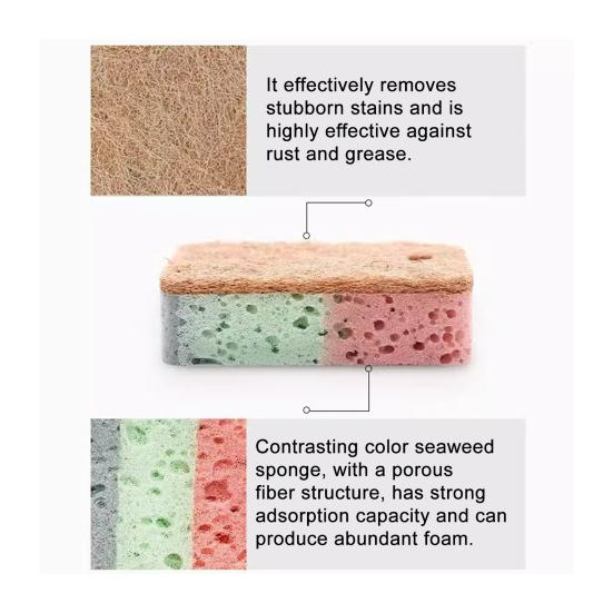 5/10 шт. Губка для мытья посуды Эффективная очистка Многофункциональная Не царапающая Губка для чистки столешниц