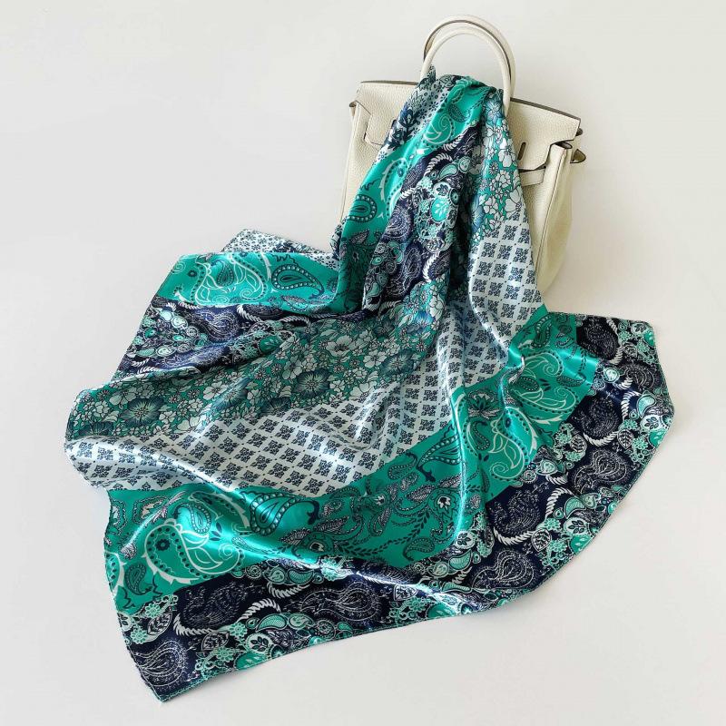 Sedon Scarf Shawl with Green Cashew Scarf Scarf Thin Sun Protection Headscarf