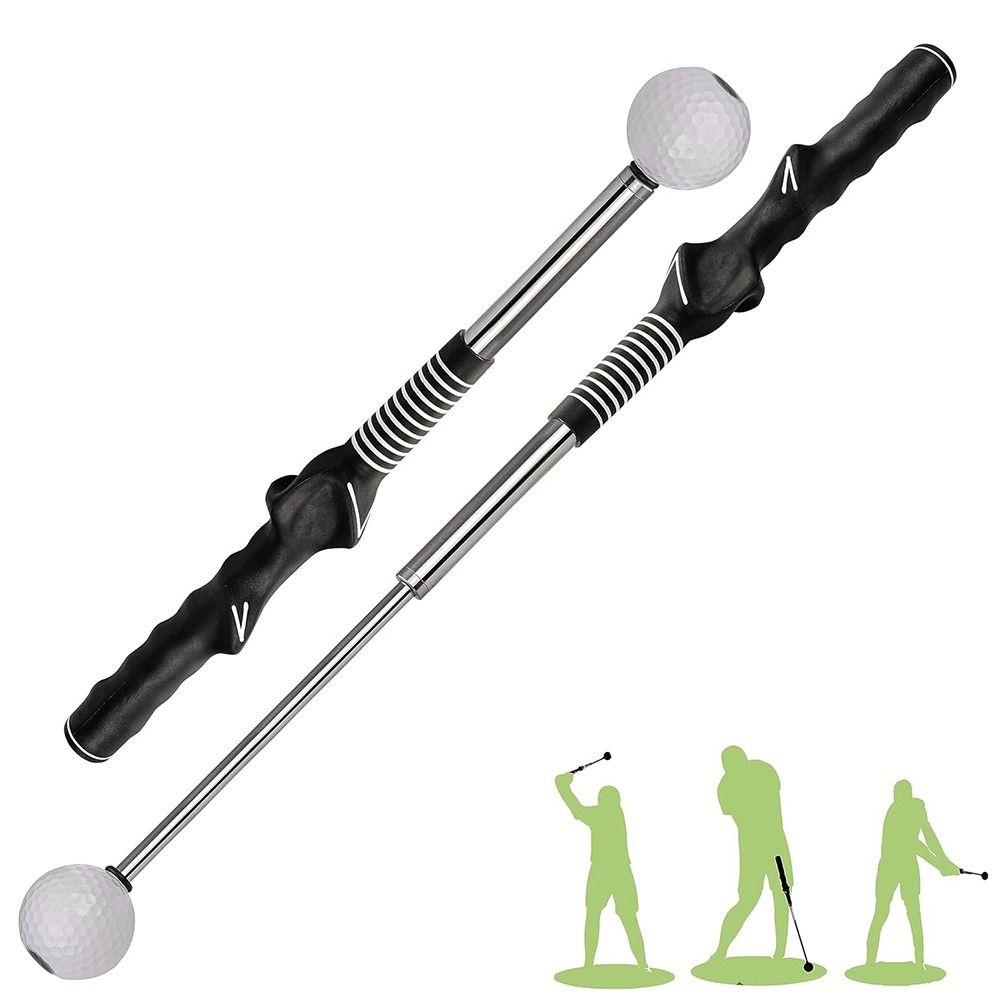 Rhythm Click Sound Golf Grip Trainer Attachment Retractable Swing Correcting Trainer Tool  Warm Up