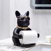 Скульптура собаки Держатель для туалетной бумаги Смола Декорация Настольное украшение Диспенсер для рулона туалетной бумаги для