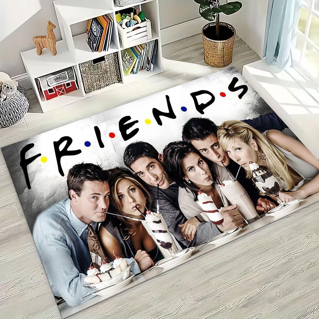 Классический коврик с логотипом Friends Central Perk для спальни, гостиной, дивана, домашний придверный коврик, декор, большой детский игровой нескользящий коврик для пола