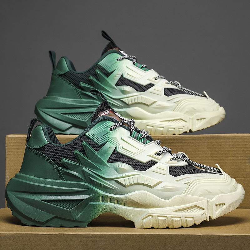 Мужская обувь весенняя дышащая спортивная и любительская модная обувь интернет знаменитости модный бренд молодежная весенне-осенняя обувь для пап на платформе 2025 новинка