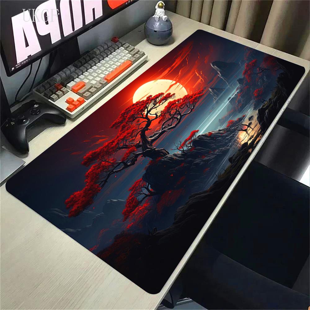 900x400 HD Print Rubber Mouse Pad Landscape Mountain Sunset Cartoon Mouse Pad XXL Extended Mouse Pad Pc Computer Non-slip Carpet