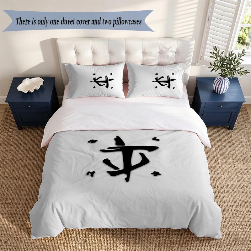 Doom 3‑Piece Bedding Set Soft Microfiber Duvet Cover Pillowcases Comfortable Bed Linen for Bedroom Decoration