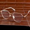 Clara Vida Titanium Alloy Large Frame Girl Rose Gold Oversized Glasses Frame Optical Glasses