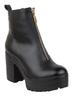 Shoetopia Женские короткие ботильоны на массивном каблуке с нескользящей подошвой, удобные модные ботильоны на щиколотку | Мягкая амортизирующая подошва | Для повседневной носки, вечеринок и зимы