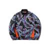 Li-Ning Мужская ветровка на молнии с принтом Черная Фиолетовая Синяя Красная AFDR295-1