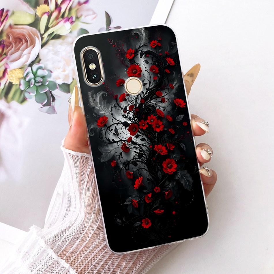 For Xiaomi Redmi Note 6 Pro Cute Flower Butterfly Cat Painted Case For Redmi Note6 Soft Silicone TPU Phone Cases