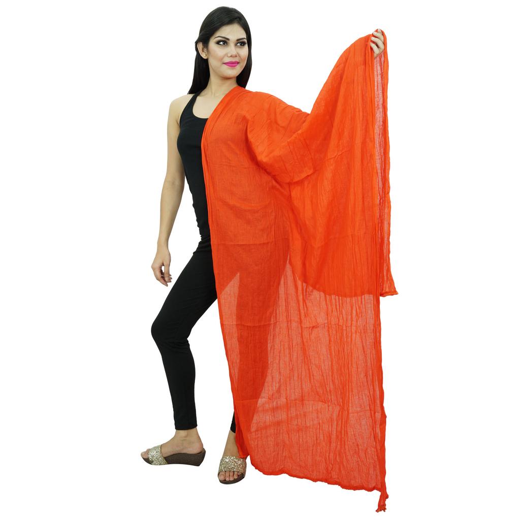 Long Cotton Voile Dupatta Stole Women Neck Wrap Indian Scarves Chunni