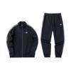 Striped Logo Print Casual Jacket And Sports Long Pants Set Men Jacket, Pants Black White 952248741-2