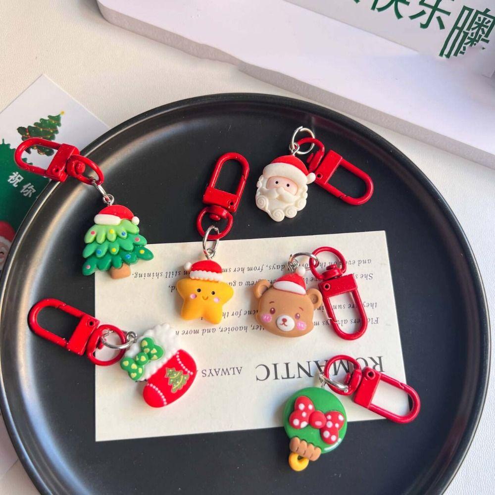 Носки Рождественский Санта Клаус Подвеска Лось Сделай сам Цепочка Подвеска Уникальный Рождественский Полимерный Брелок Подарок