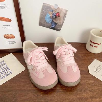 Модная повседневная женская обувь Ранняя весна Новый стиль Универсальный дизайн Белые кроссовки Верх из микрофибры Резиновая подошва Женская обувь для взрослых