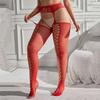 Plus Size Women Sexy Tights Crotchless High Elastic Stockings Lingerie Fishnet Stocking