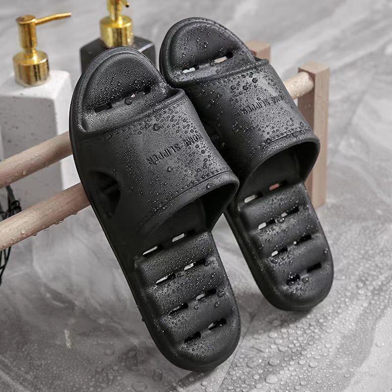 Bathroom Slippers Women's Summer Home Couple Indoor Household Water Leakage Non-slip Bath Quick-drying Cool Slippers Men