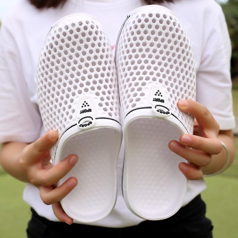 Летние сабо, тапочки, модная мужская и женская садовая обувь для отдыха, нескользящие тапочки, пляжные сандалии