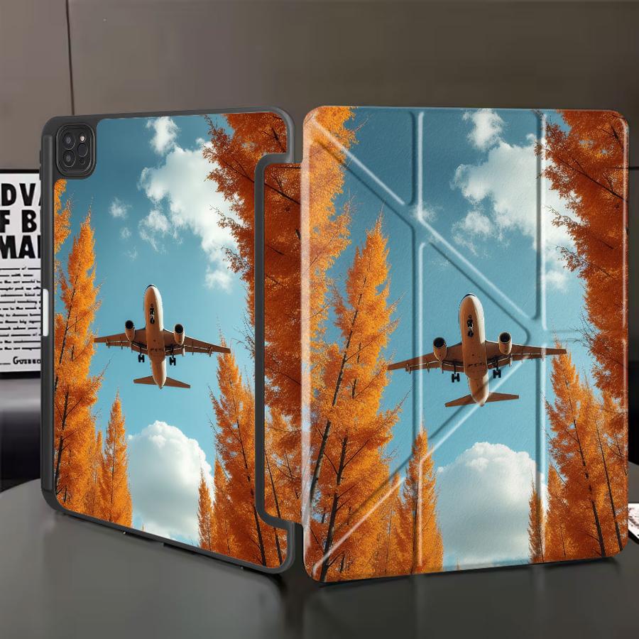 Чехол-подставка Чехол для планшета Для iPad Air 4 5 M3 M2 1 2 M4 11 дюймов Mini 6 7 Pro 11-го 10-го 9-го 8-го 7-го 12,9 дюйма Pro 2025 Осенний лес