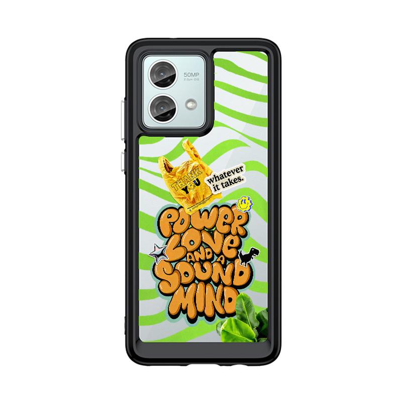 Для Moto Edge 70/60/50/40 G77 G67 G57 G84 G86 G56 G15 G05 G75 «Модный тренд» Жесткий прозрачный чехол / G35 G85 G06 Ударопрочный чехол Motorola
