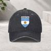 Argentina Flag Shield Baseball Cap Washed Cotton Adjustable Street HipHop Hat for Unisex