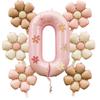 Large 0-9 Number Balloons 32inch Daisy Balloons Set  Birthday Party Decorations Supplies