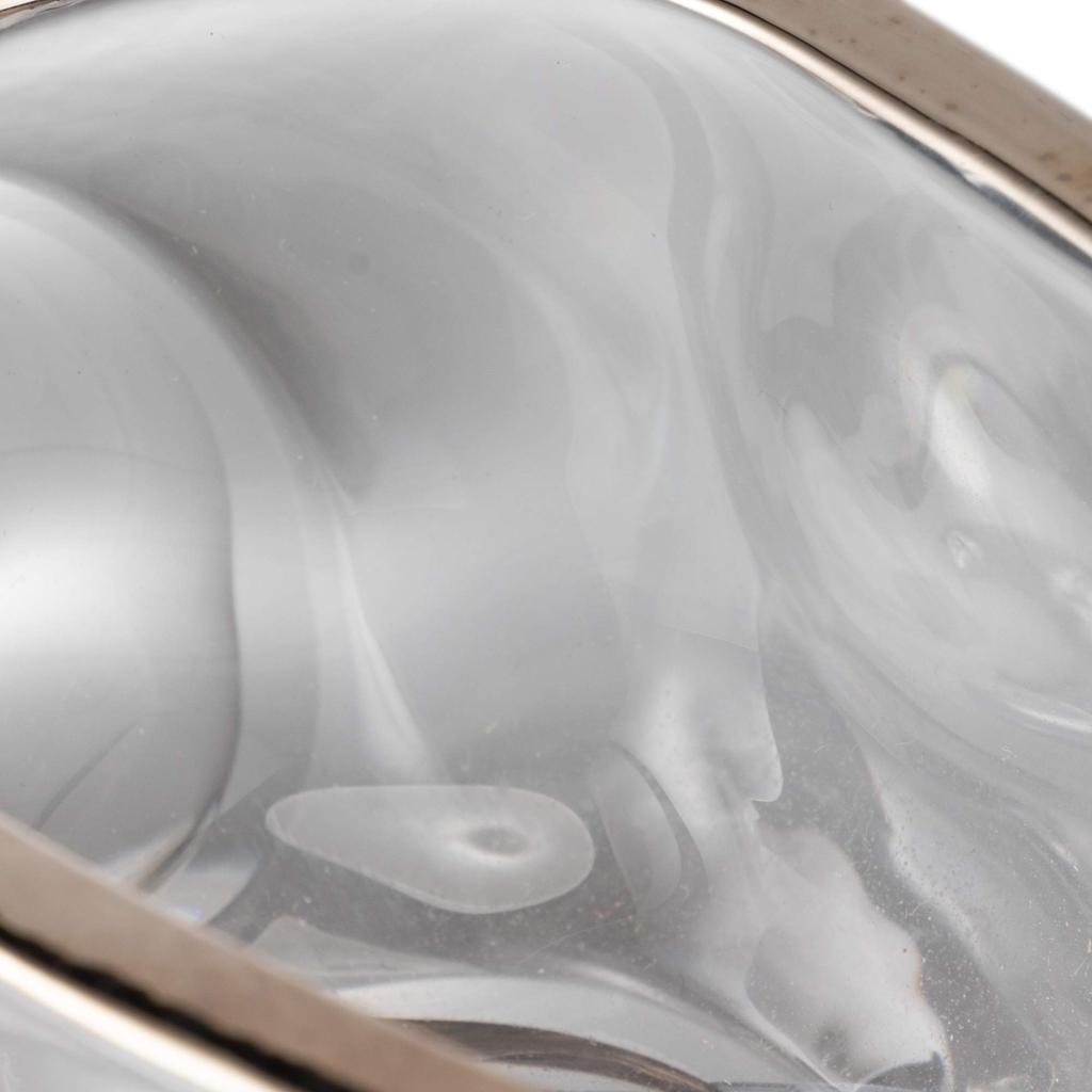 Aoyama Glass Glass Small Bowl with Small Dish, 7cm, Platinum, Made in Japan, AMG-CA-P207P