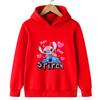 Толстовки MINISO Stitch Уличная мода Свитер для мальчиков и девочек Детский спортивный пуловер Толстовка для занятий спортом на открытом воздухе детская одежда