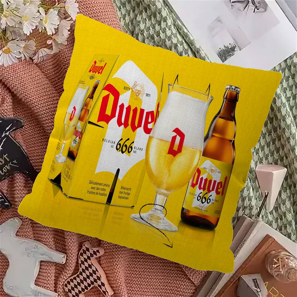 Подушка с изображением пива Duvel Чехол для подушки Полиэстер Диванные подушки Декоративные подушки для дивана Домашний декор Чехол для подушки