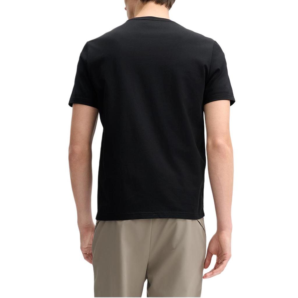 Fila Casual Comfortable Knitted Short Sleeve T-Shirt Men Tops Black F11M513102FBK