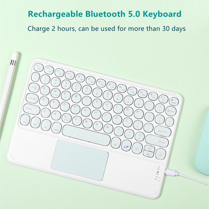 Беспроводная Bluetooth-клавиатура с тачпадом Иврит Испанский Корейский Для iPad Pro Air для Huawei Android Windows Планшета
