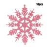 10Pcs Glitter Snowflake Christmas Ornaments  Tree Hanging Decoration 10cm