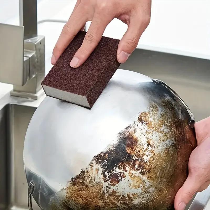 50 шт. Губчатая Нано-ластик Удаление ржавчины Щетка Очистка посуды Кастрюли Шлифовальная Очистка Трение Посуды Кухонные Инструменты Гаджеты Аксессуары