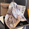 European and American Style Fashionable Silk Scarf Silk Chinese Square Scarf Versatile Trendy Small Scarf Scarf Summer
