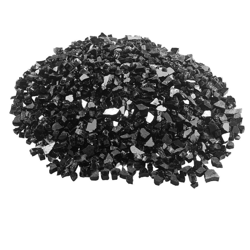 VEVOR Fire Glass, 20 LBS / 9.0 KG High-Temperature Resistant Fireplace Rocks, 1/2-Inch / 12.7 mm Reflective & Smokeless Firepit Glass Rock