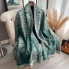 Warm Winter Scarf for Women Luxury Leopard Pashmina Shawls Thick Cashmere Blanket Chunky Stoles Lady Elegant Poncho Bufanda