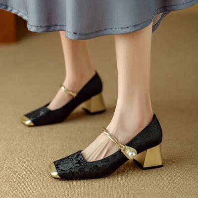 Модные туфли Мэри Джейн для женщин Ретро женские туфли на среднем каблуке одинарные туфли для вечеринок мягкие удобные балетки Zapatos De Mujer