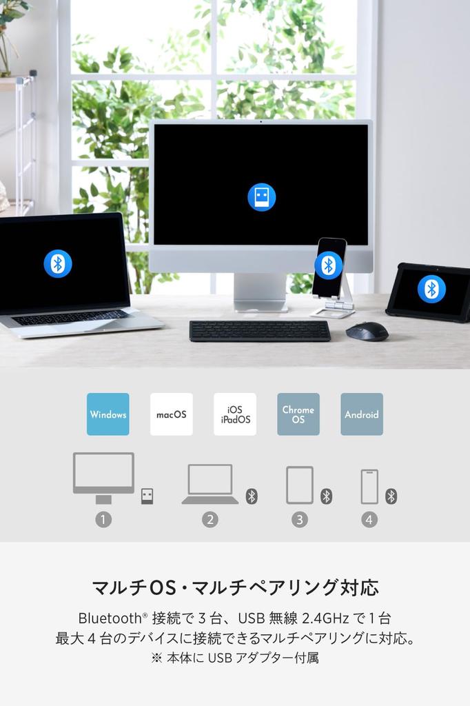 Elecom Беспроводная мини-клавиатура Precisionist с пантографным механизмом, Bluetooth, 2,4 ГГц, поддержка нескольких устройств (4 устройства), Перезаряжаемый, Тонкий, Тип, Размер, Черный,
