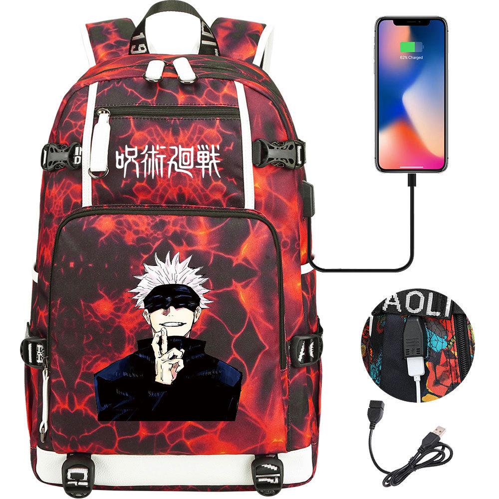 Рюкзак с USB-наушниками с принтом Jujutsu Kaisen
