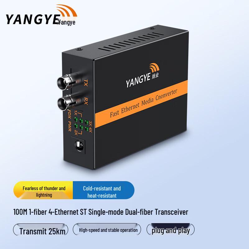 YANGYE 100Mbps Single-Mode Dual Fiber Media Converter