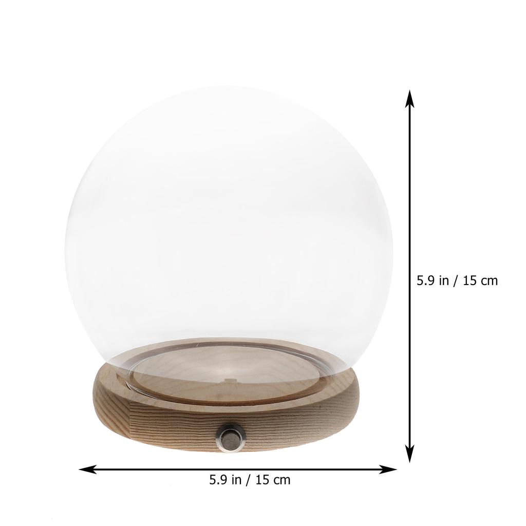 Стеклянная крышка ручной работы, прозрачный купол, витрина, домашний декор, небольшое украшение, консервированный цветок