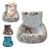 Dog Bed In Car Fluffy Pet Seat with Safety Straps Non-Slip Car Travel Dog Bed Pets Washable Cushion for Home Road Trip Small Large Dogs
