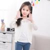 Весенне-осенний кардиган с открытыми оборками и рюшами для девочек, свитер для девочек, тонкие вязаные свитера в консервативном стиле