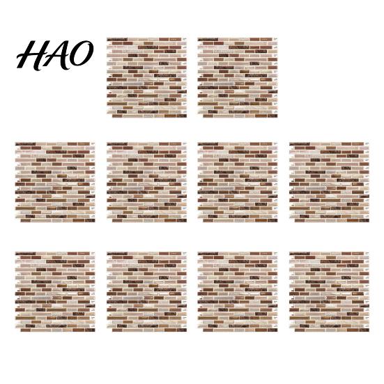 Wall Defect Covering Decals 3D Gel Faux Mosaic Stickers, Easy Peel & Stick Backsplash Tile Kitchen Bathroom Tiles Vintage Brick Wallpaper for Kitchen,