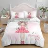 Комплекты постельного белья для девочек с изображением мультфильмов, комплект постельного белья для девочек, пододеяльник, одеяло, комплект постельного белья