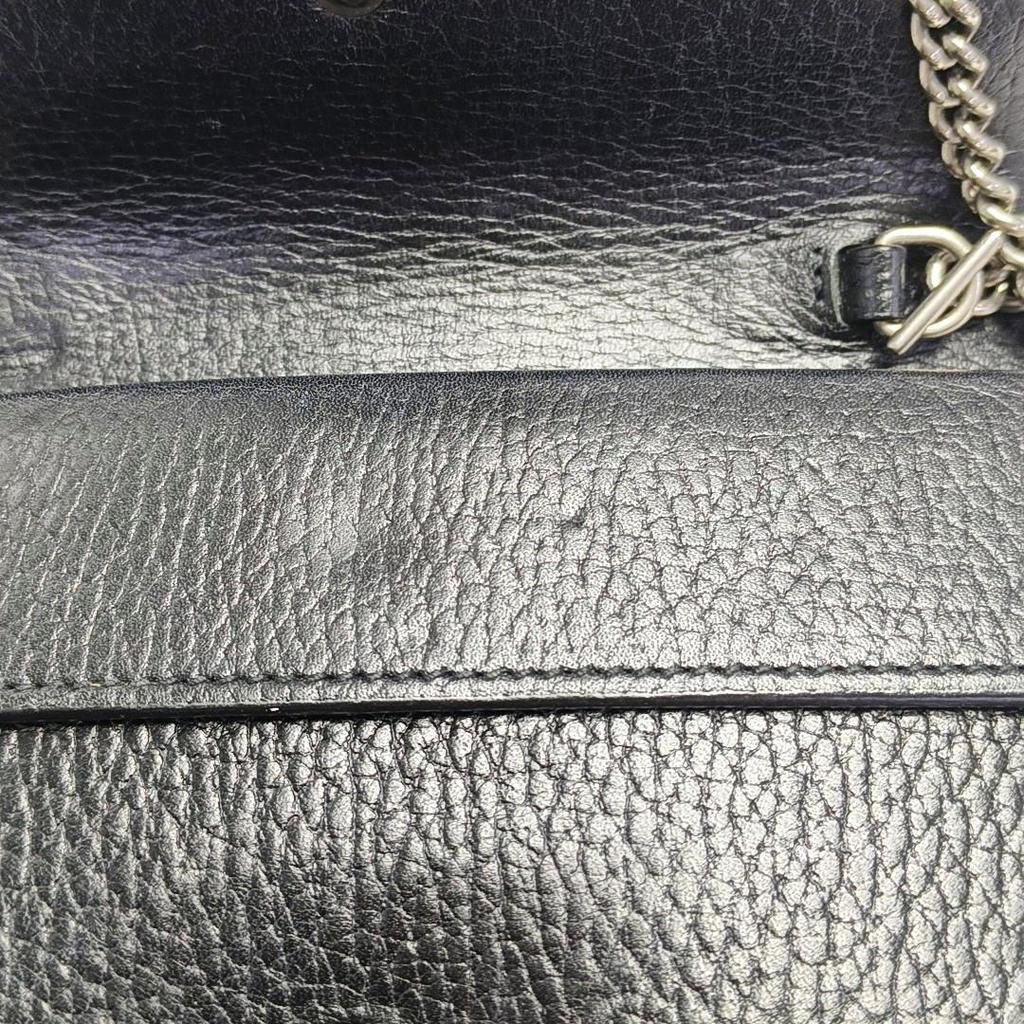 [Pre-Owned] Dionysus Tiger Head Buckle Chain Shoulder Leather Crossbody Bag Mini - Very Good #1GF0ER