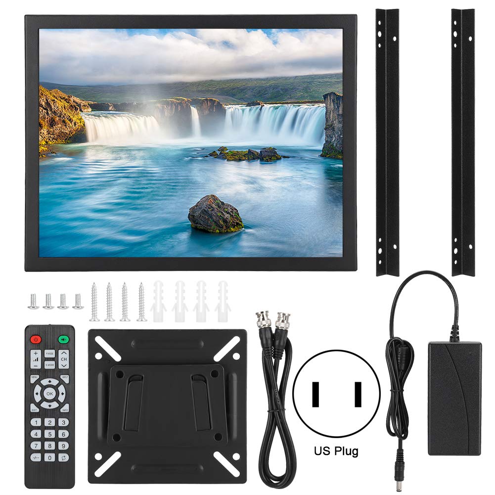 15 Inch 1024x768 HD TFT Display WLED Support HDMI VGA AV BNC USB Portable Embedded Industrial Monitor for PC Gaming Monitor, 43 Backlight, Input,