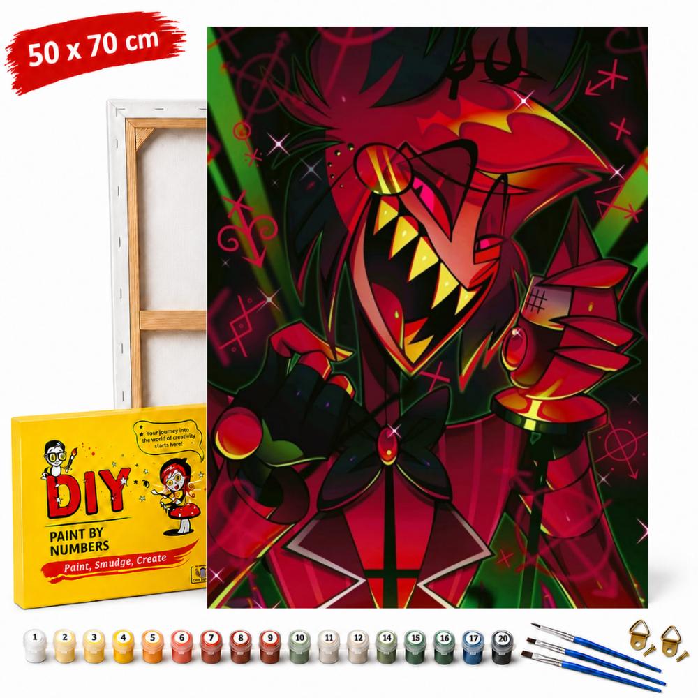 Obraz Do Malowania Po Numerach Z Ramą Hazbin Hotel Alastor 50X70 Cm
