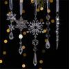 Shatterproof Acrylic Holiday Decorations Snowflake Clear Hanging Ornament For Christmas Tree And Doorway Accent