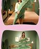 Soft Crocodile & Dinosaur Plush Body Pillow for Girls - Back Cushion & Leg-Clamping Sleeping Doll